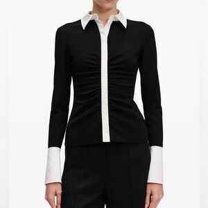 Karl Lagerfeld Essential Long-Sleeve Polo Shirt